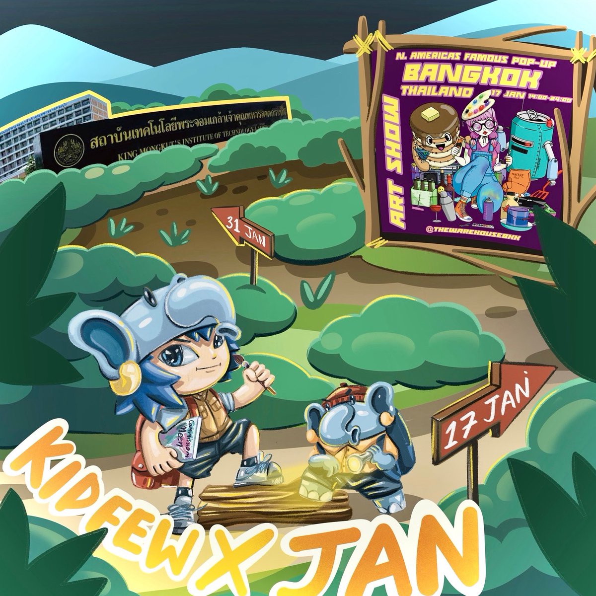 ตารางงานเดือนมกรา 2026 มาแล้วครับผม
-เริ่มต้นวันที่ 17 มกราคม  พบกันที่ the warehouseBKK ตลาดน้อยครับผม
-และงานถัดไปวันที่ 31 มกรา ได้รับเกียรติเป็นวิทยากรให้นักศึกษาคณะครุศาสตร์ สาขาการออกแบบ สถาบัน พระจอมเกล้าเจ้าคุณทหารลาดกระบังครับ
ไว้พบกันครับผม
#kidfewxarts