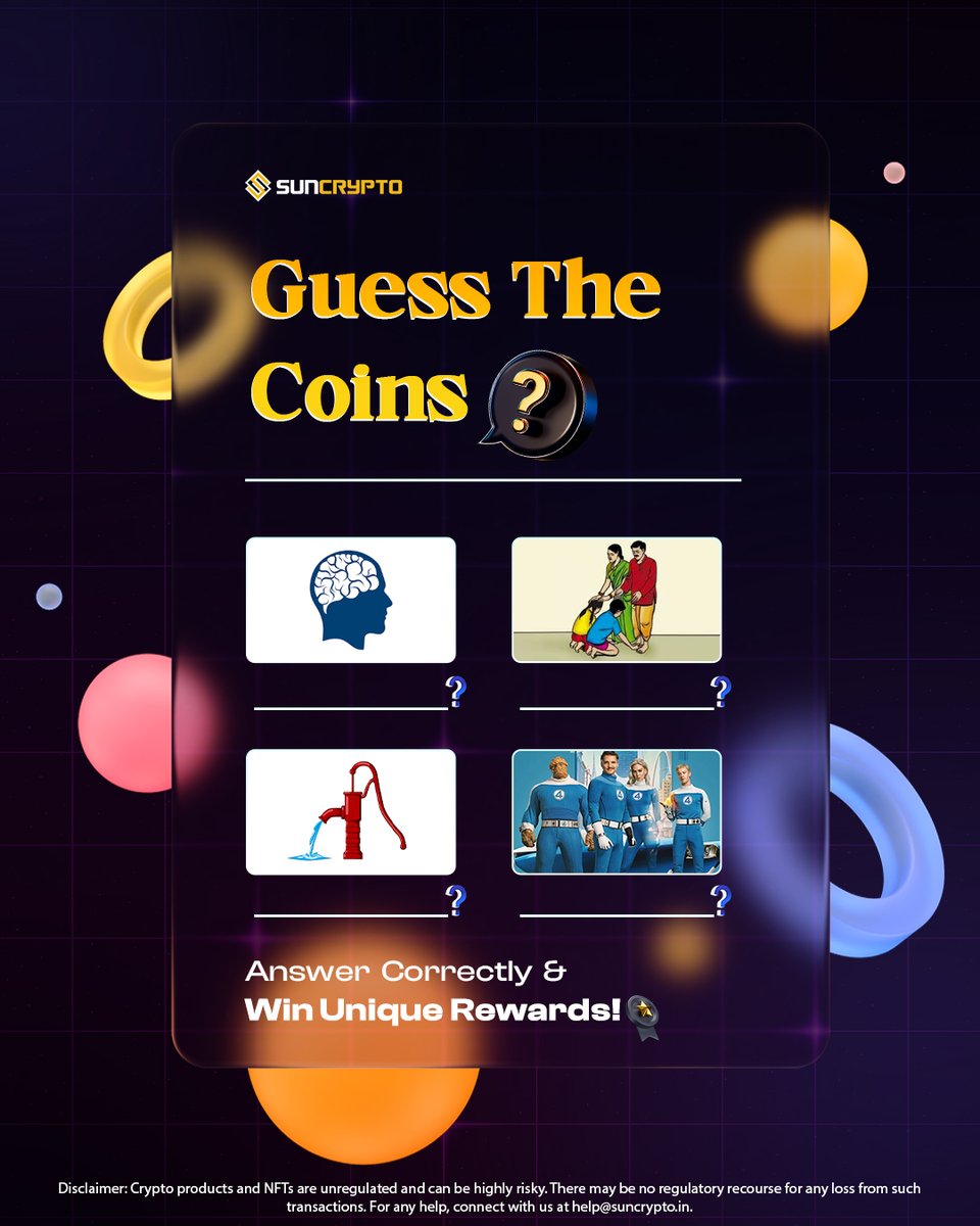 Time for the Weekly Crypto Quiz! Guess the name of the coins from the given  images and stand a chance to win amazing rewards! Quiz Rules: 1. You have  to guess ALL
