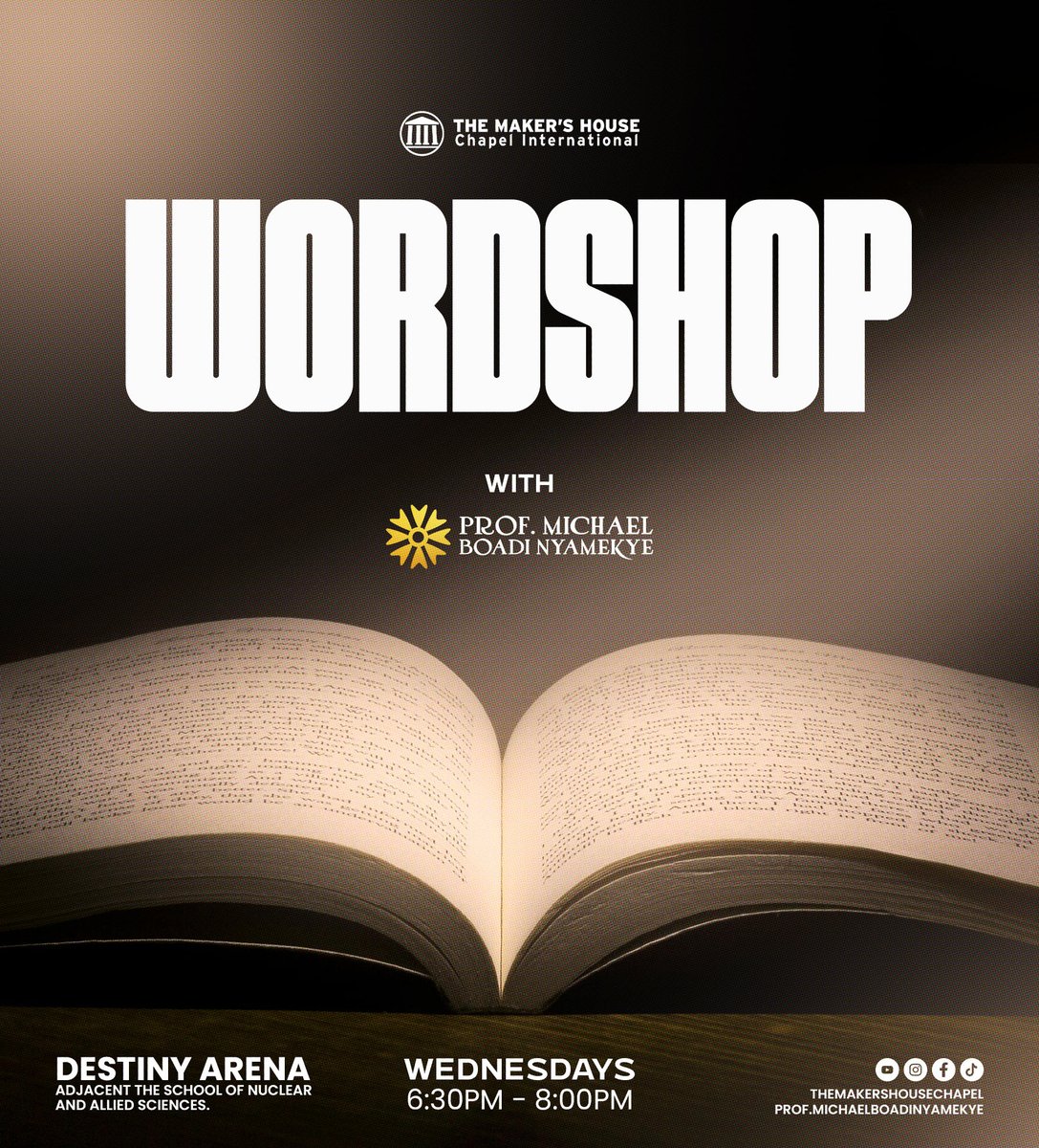 themakershouse's tweet photo. Cultivate a deeper walk with God this season.
Join us every Wednesday at 6:30 PM for Wordshop, a time to learn, grow, and engage the Word together.
Come with your questions, come with expectation, and invite someone to journey with you.
#WeAreTMH
#Wordshop
#midweekservice https://t.co/zeZSFzAc9I