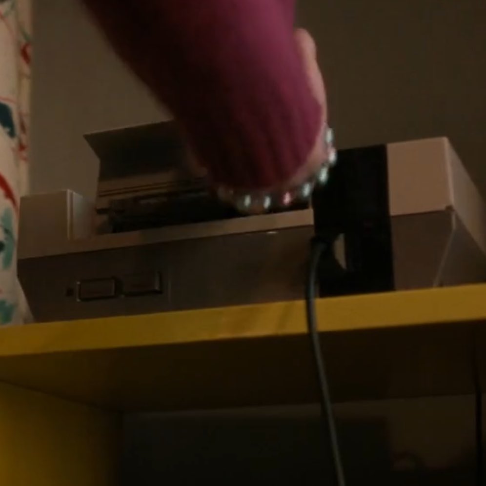 emagoner's tweet image. #conformitygate i was rewatching v1 and noticed that derek is playing “ghosts’n goblins” a game famous for its fake ending where you have to replay the whole thing on harder difficulty to get the true finale. and derek doesn’t get to finish it because tina won’t let him