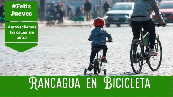 #FelizJueves 🚴‍♂️ Si estás de vacaciones, aprovecha la ciudad más tranquila para subirte a la bici. #TodoEnBicicleta rancaguaenbicicleta.com
