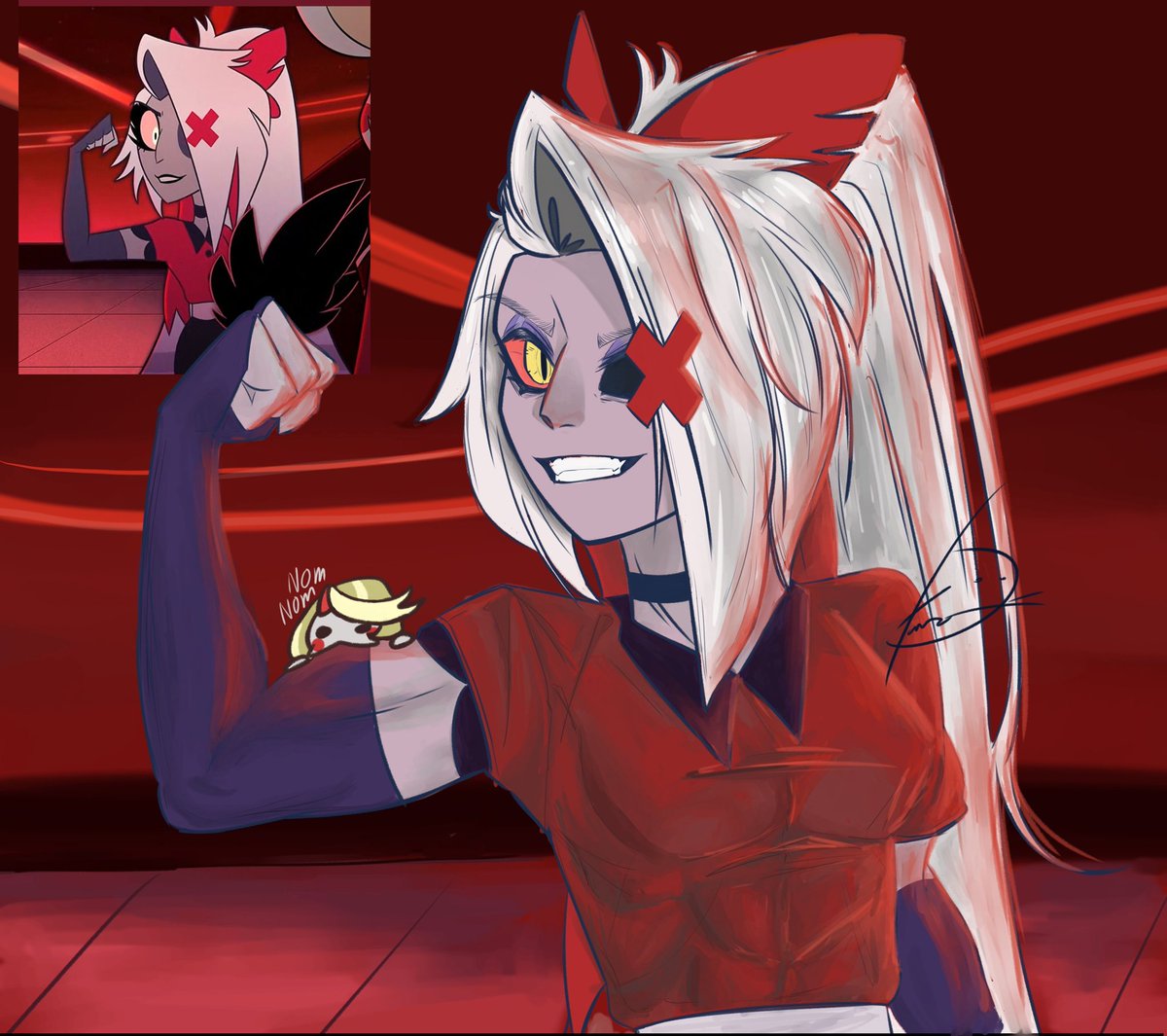 KuroStellar's tweet image. If only Vaggi had alot😞
#chaggie #chaggi #vaggiehazbinhotel