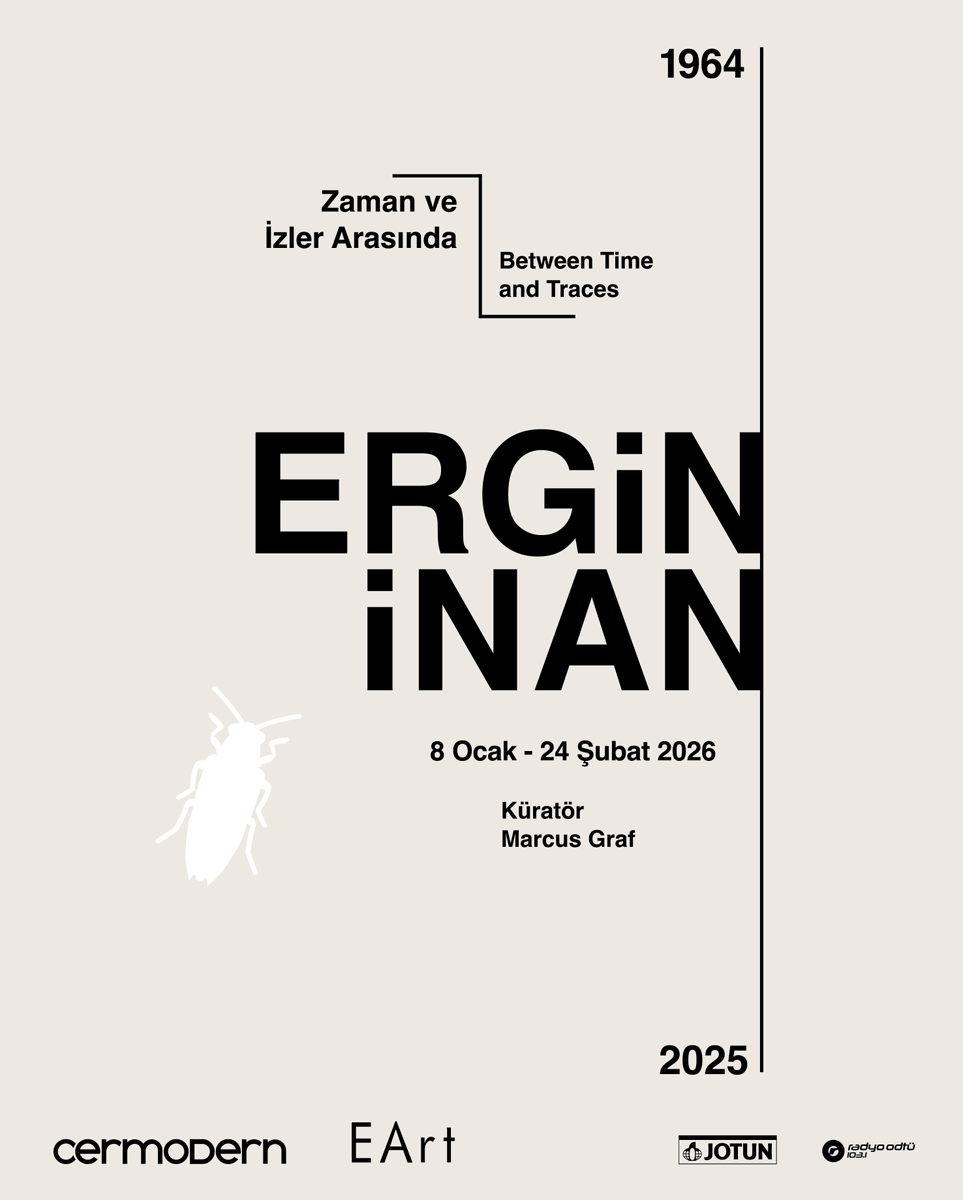 CerModern's tweet photo. “Zaman ve İzler Arasında: Ergin İnan 1964–2025”
08.01 – 24.02.2026
Küratör | Curator: Marcus Graf

“Zaman ile İzler Arasında” yalnızca bu serginin başlığı değil, Ergin İnan’ın tüm sanat serüveninin özlü bir tanımı. 
— Marcus Graf https://t.co/BJVoUKyKd5