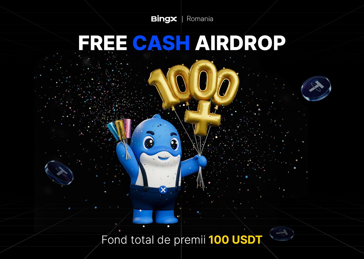 BingXRomania's tweet image. 🚀 FREE CASH AIRDROP
1000+ FOLLOWERS EDITION 

Se pare că 2026 a început exact așa cum ne-am dorit ✨ Am trecut deja pragul de 1.000+ followers.

O creștere frumoasă, o comunitate activă, proiecte listate, colaborări solide, o echipă tot mai puternică și suntem abia în prima…