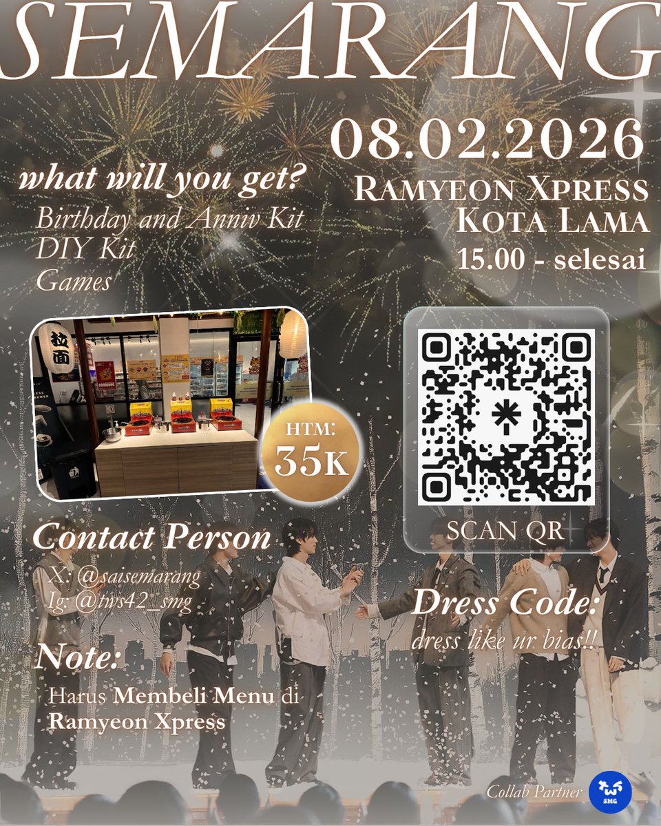 🎆 2gether With Us: Cupsleeve Event🎆

📍Semarang (details in poster)
🗓️ February 8 2026 (details in poster)
👤 CP: <a href="/saisemarang/">42 semarang</a>
🔗 RSVP: linktr.ee/twsinjanuary

#2getherWithUs