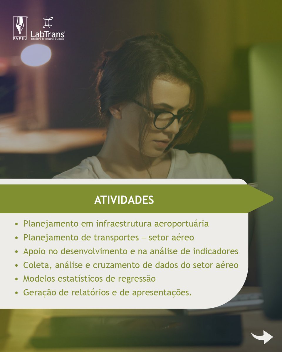 LabtransUFSC's tweet image. 📐 É da Engenharia Civil e busca uma oportunidade incrível? O LabTrans está com vaga aberta pra você!

Estamos recrutando bolsista de graduação para atuar com planejamento e análise de dados no setor aéreo. Se você é estudante de Engenharia e curte números, indicadores e desafios…