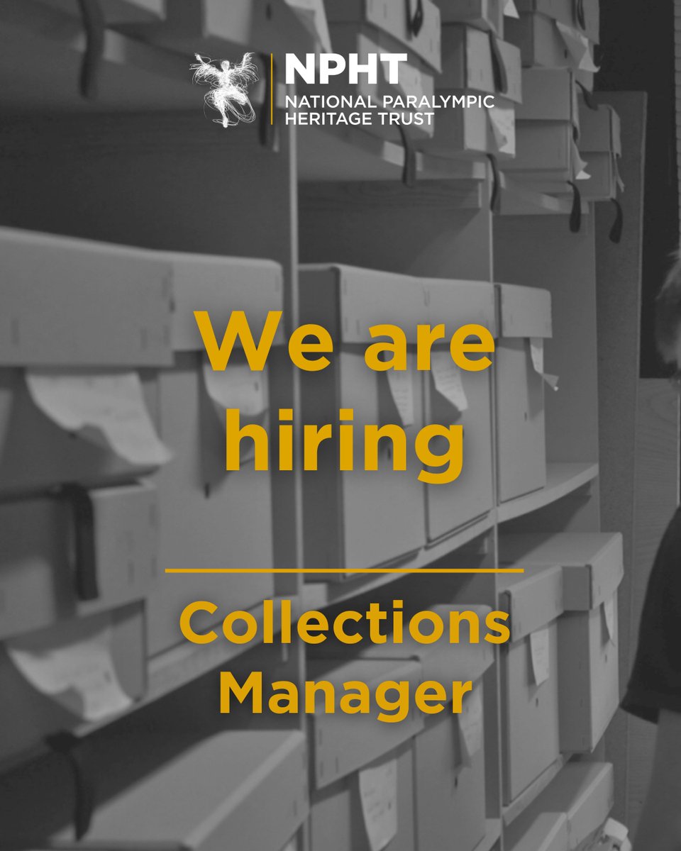 ParaHeritage's tweet image. We’re hiring a Collections Manager (part-time, permanent) to care for one of the most important disability &amp;amp; Paralympic history collections.

✨£32,000 - 34,000 FTE
✨Apply by 4 Feb

More here: paralympicheritage.org.uk/news/collectio…

#MuseumCollection #HiringNow #ParalympicHeritage