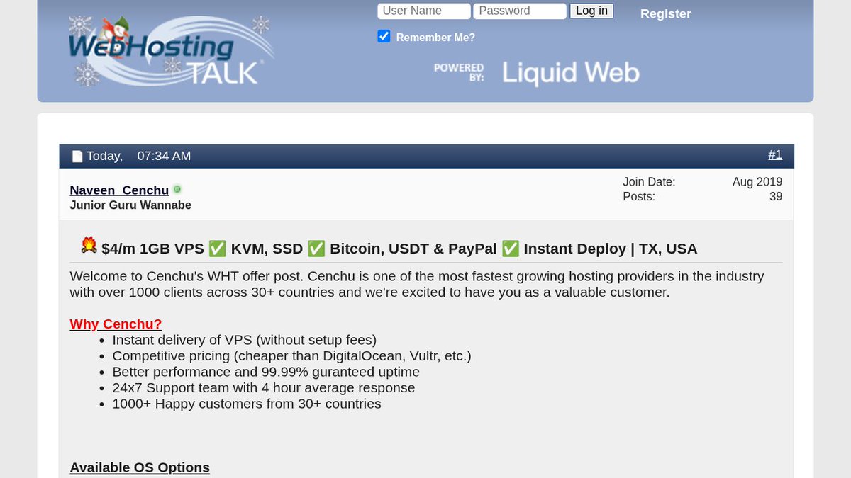 💰 Cenchu KVM VPS from $4/month: 1GB RAM, 25GB SSD. Instant Deploy in TX  🇺🇸. Accepts Bitcoin, USDT & PayPal. https://t.co/RZ7XMlpv3b