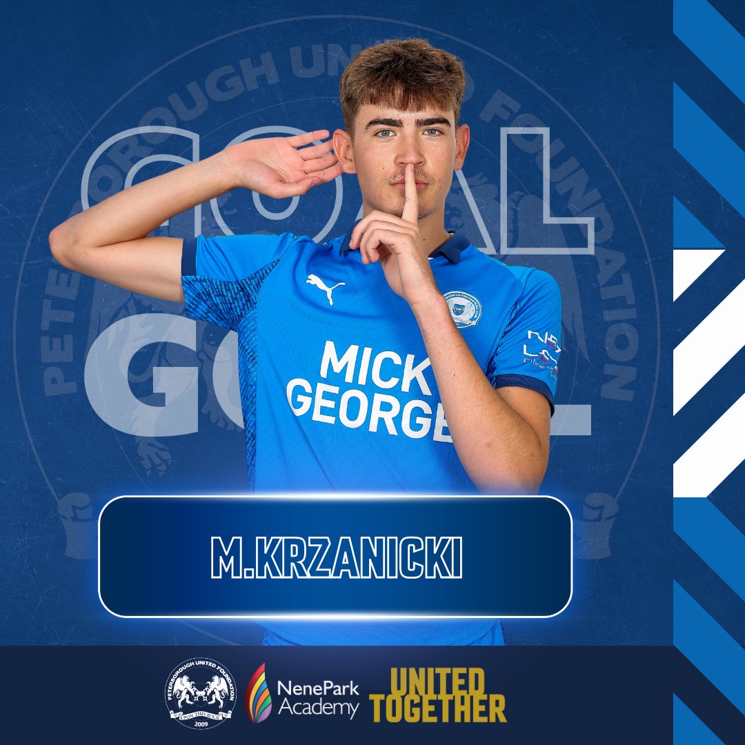 ThePoshBoysFP's tweet photo. GOAL!!! | A low ball in from the left is turned into the far corner by Krzanicki. 

🎩 1-0 👞 | #pufc https://t.co/ywVRjCgzL8