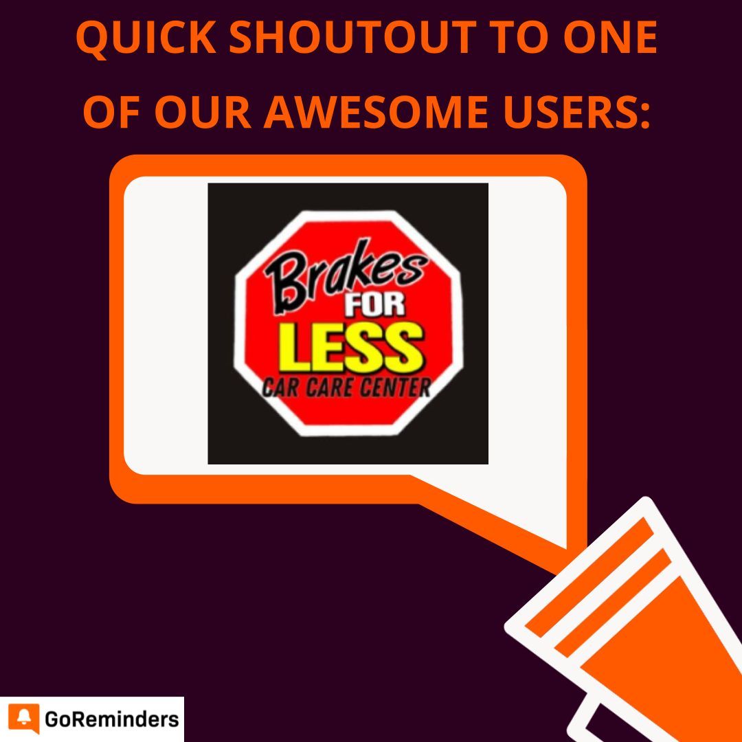 GoReminders's tweet photo. Customer spotlight: Frank from Brakes For Less Car Care Center.

Show some love on Facebook: https://t.co/A7PfFLNPLf

#SmallBusiness #CustomerSpotlight #AutoRepair #GoReminders https://t.co/EFguY3RHcP