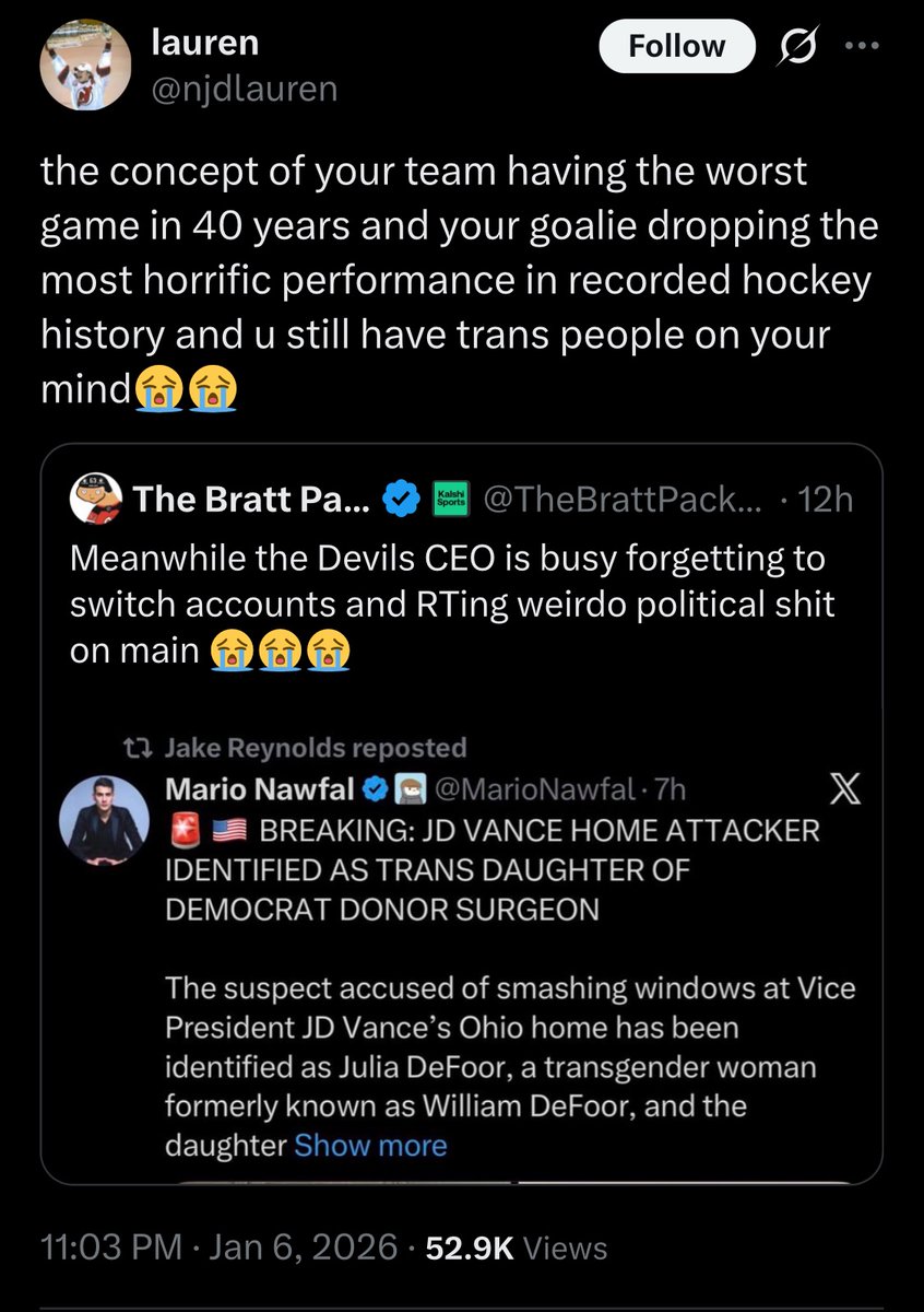 KeithOlbermann's tweet image. Oops #Devils