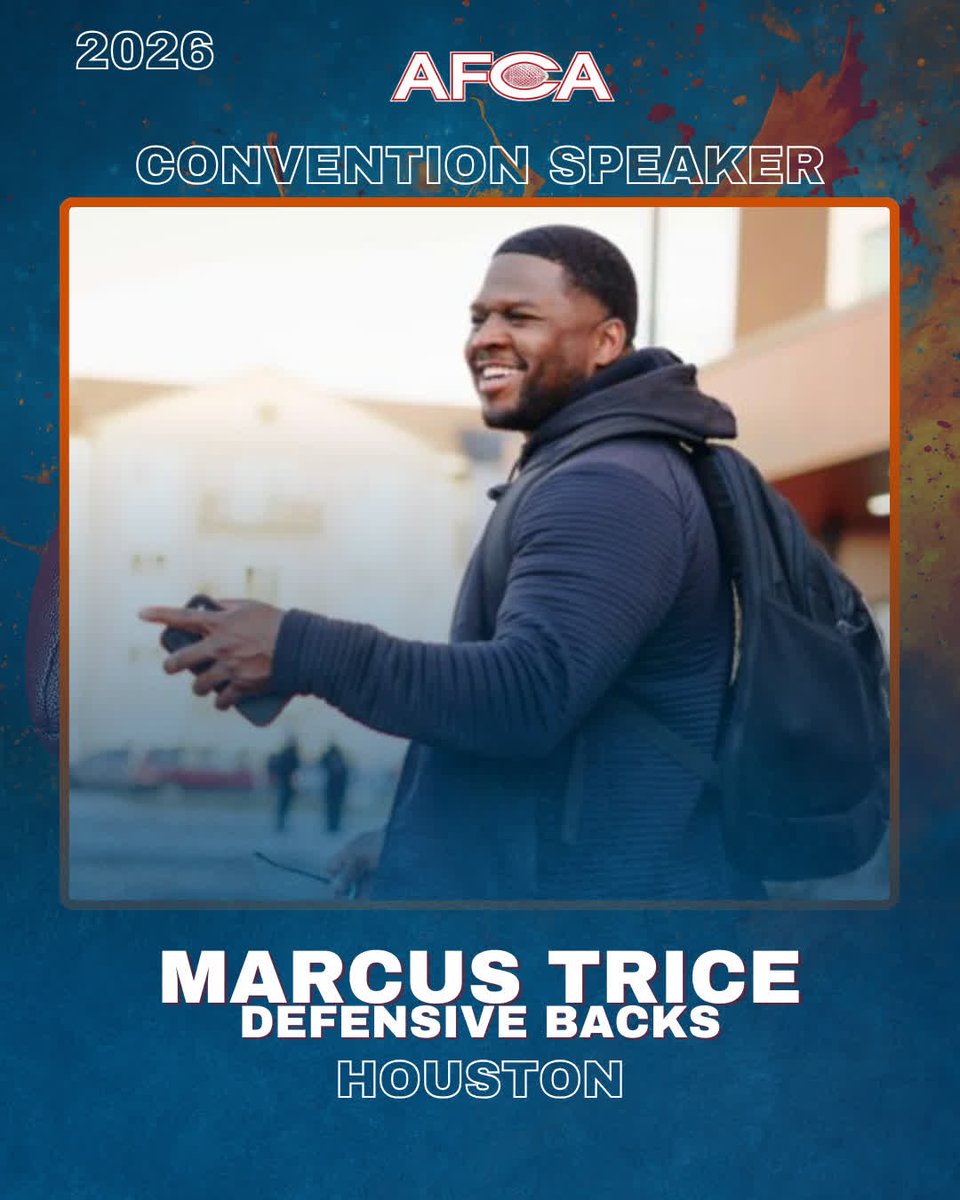 WeAreAFCA's tweet image. 🗣️Convention Speaker

@CoachTrice8 | @UHCougarFB

Find more speakers here⬇️
🔗tinyurl.com/AFCA26-Speakers