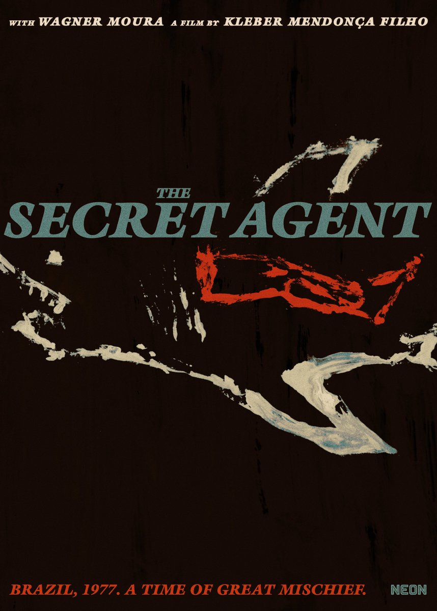 neonrated's tweet image. Brazil, 1977. A time of great mischief.

New poster for Kleber Mendonça Filho’s award-winning THE SECRET AGENT starring Wagner Moura. Now playing in theaters.