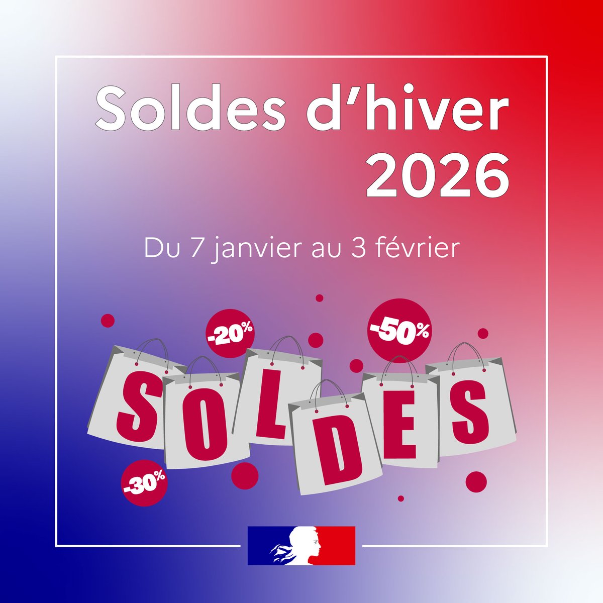 Image de Préfet du Gers - #consommation | Jour J pour les soldes d'hiver

🛍️ En magasin ou en ligne, évitez les arnaques et c