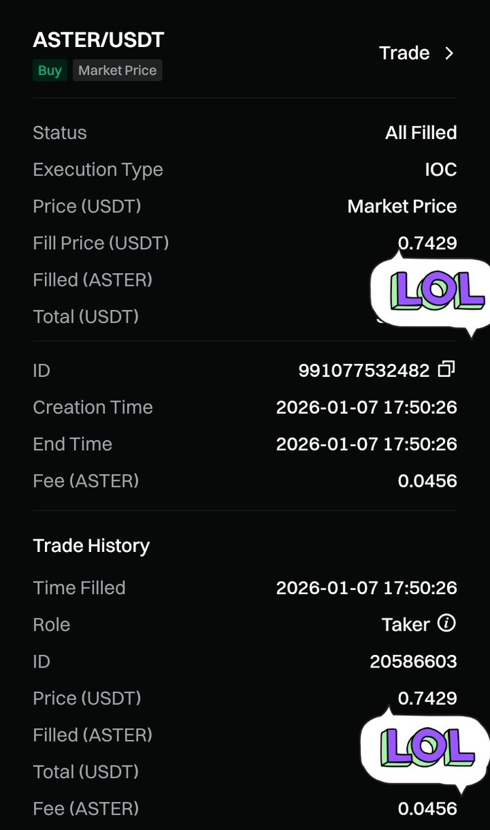Danjickcrypto's tweet photo. Gate io sold some aster and I bagged more... will devote my time to buying $aster from now till next year..... https://t.co/A6sSovGuHn