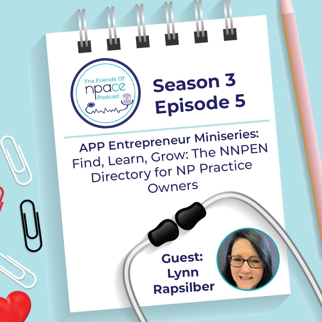 NPACE_org's tweet image. New episode of The Friends of NPACE Podcast is out!
Join Terri Schmitt &amp;amp; Dr. Lynn Rapsilber as they explore the power of NP entrepreneurship &amp;amp; unveil the NNPEN national directory—a groundbreaking tool connecting NP-owned practices, students, &amp;amp; patients.
hubs.li/Q03ZQ6Qx0