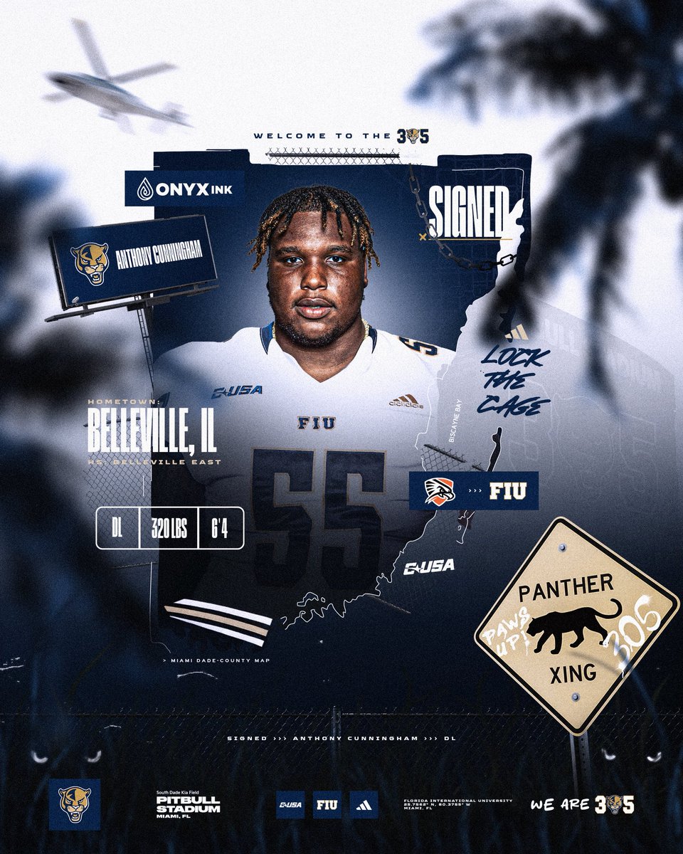 FIUFootball's tweet image. Adding some serious size to the D-Line 😤💪 @ACunninghamJr1 

- Started college at Iowa State 
- Named honorable mention All-LSC