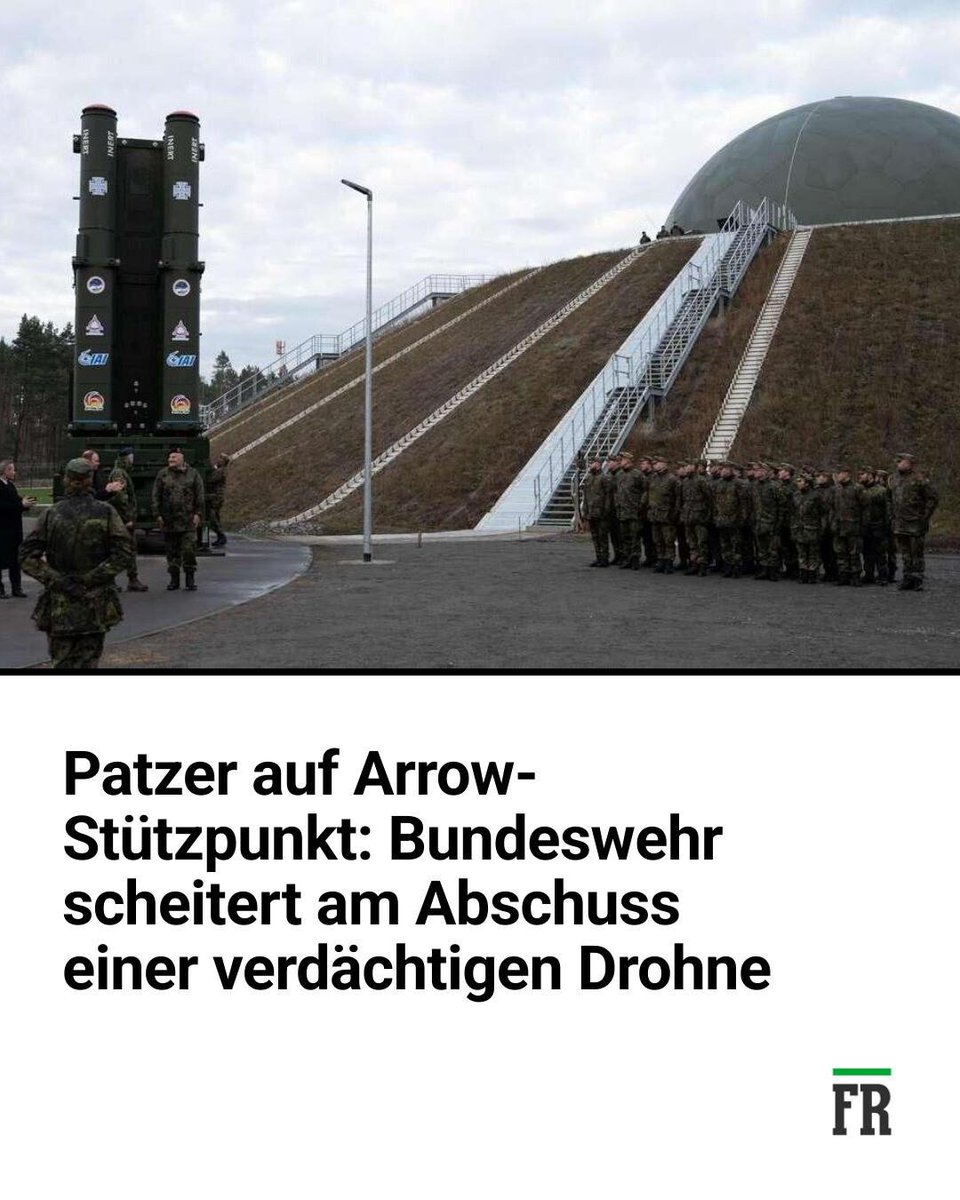UlfKollwitz's tweet image. Läuft, Pistorius. Es läuft einfach! 🙃🙃🙃
"Das  brandneue Arrow-3-System ist von unbekannten Drohnen ausgespäht worden.  Trotz modernster Technik schaffte es die Bundeswehr nicht, die Drohnen  abzuschießen." Frankfurter Rundschau