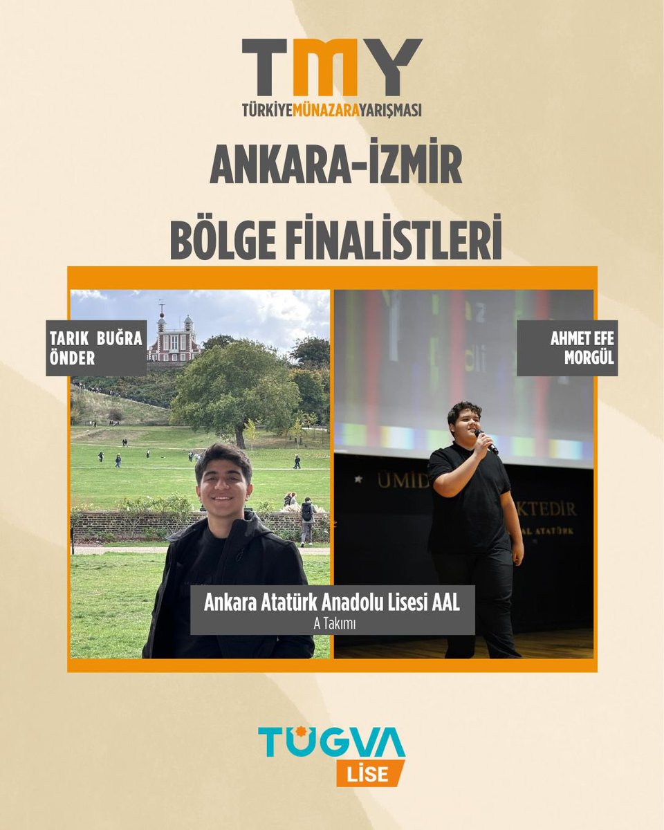 Ankara - İzmir de söz artık finalistlerin!
Türkiye Münazara Yarışması Ankara - İzmir Bölge
Elemeleri sonunda finale kalan 4 takımımızı tebrik ediyor, bölge finallerinde başarılar diliyoruz.
