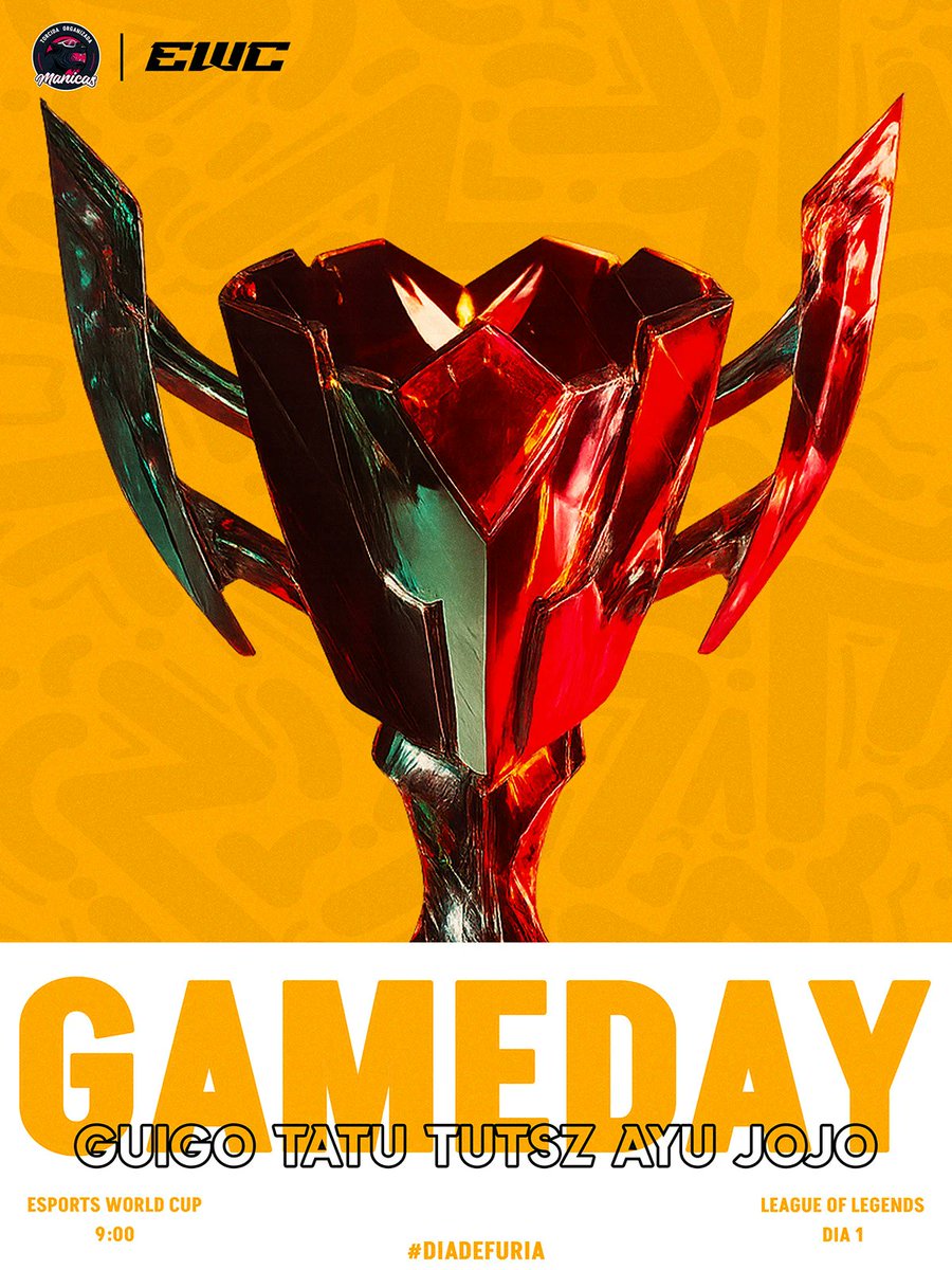 Arte do dia pra thread.

Primeiro media kit que fiz pro Manicas ano passado com a Furia lol na EWC. São artes mais simples mas que foram muito legais de se fazer.

Destaque pro <a href="/tatulol_/">FURIA Tatu</a> com o cascão