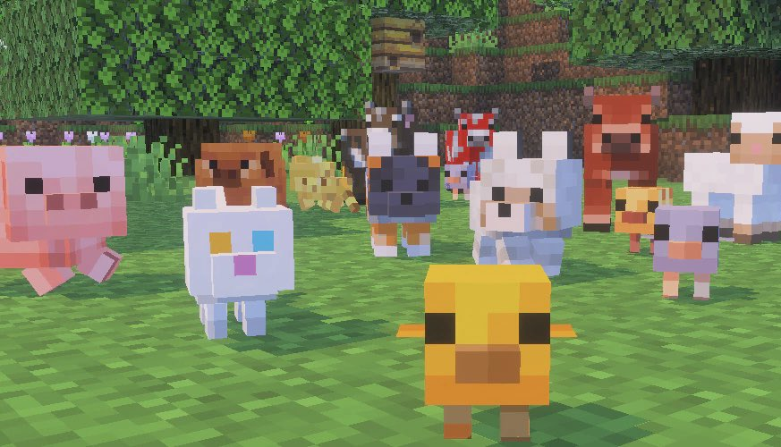 poptime's tweet photo. QUE FOFURA! Os animais bebês ganharam um novo design no Minecraft. Gostaram? https://t.co/b1UOSvtPFl
