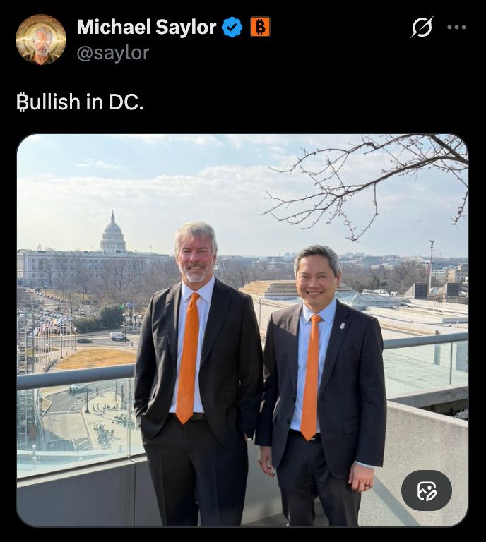 BitcoinArchive's tweet image. Saylor in D.C. 👀