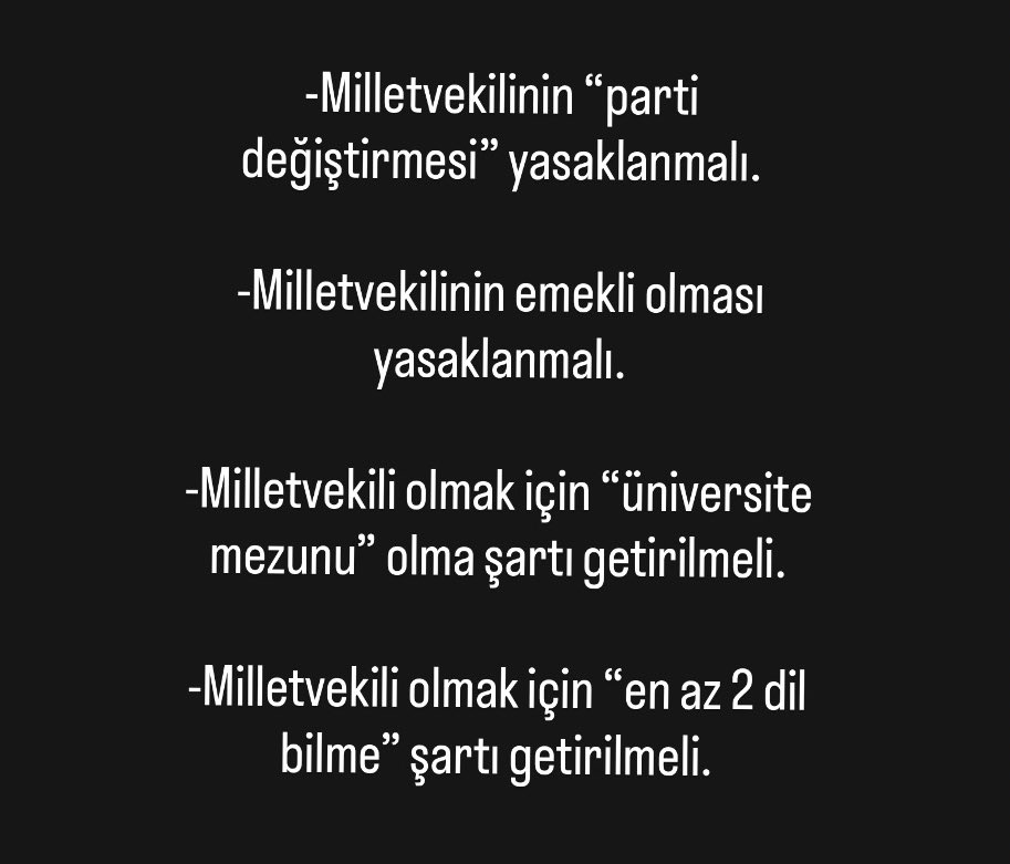 Ülkenin rayına girmesi için bu 4 madde zorunlu hale getirilmeli!