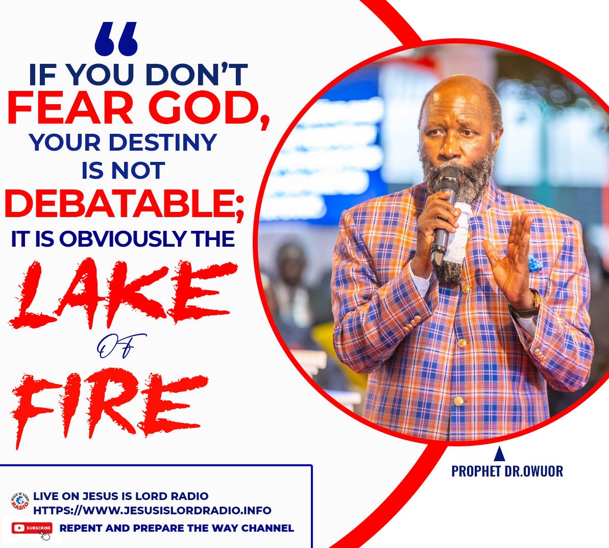 Those who honor the Lord will enter that glorious kingdom,, But, the rebellious will enter the lake of fire..
This is the right hour to choose your destination.
#RighteousnessCall