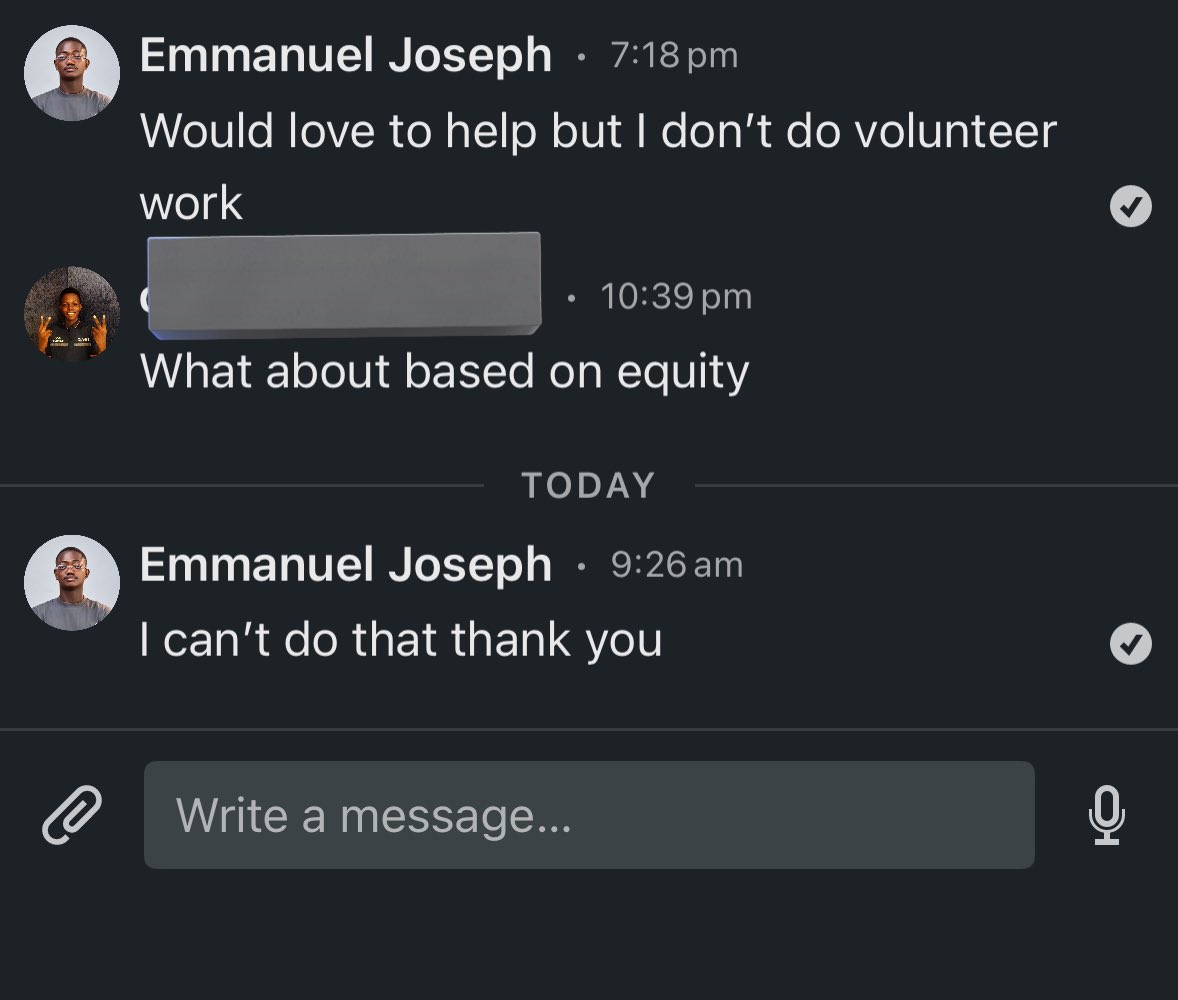 Paying in equity In Big 2026. 
Founders retire this gimmick please.