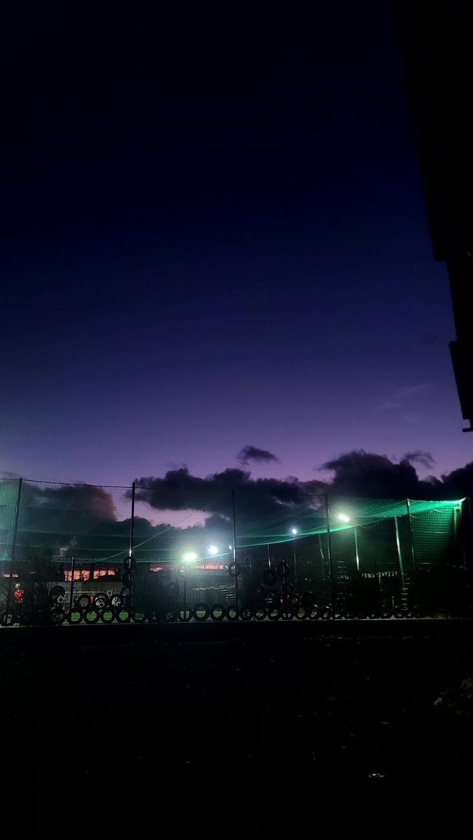 A sky adorned with purple.