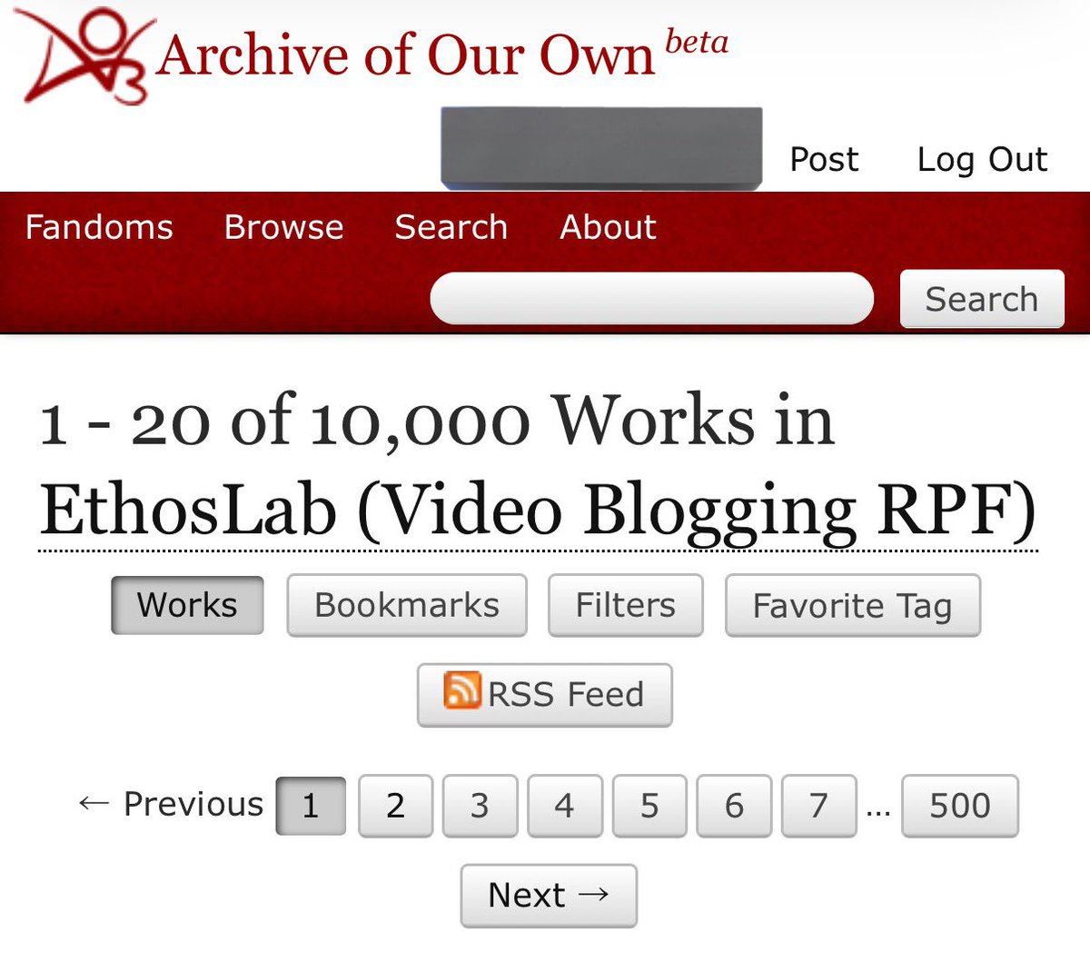 ethoposting's tweet image. etho has hit 10k tagged works on ao3!
