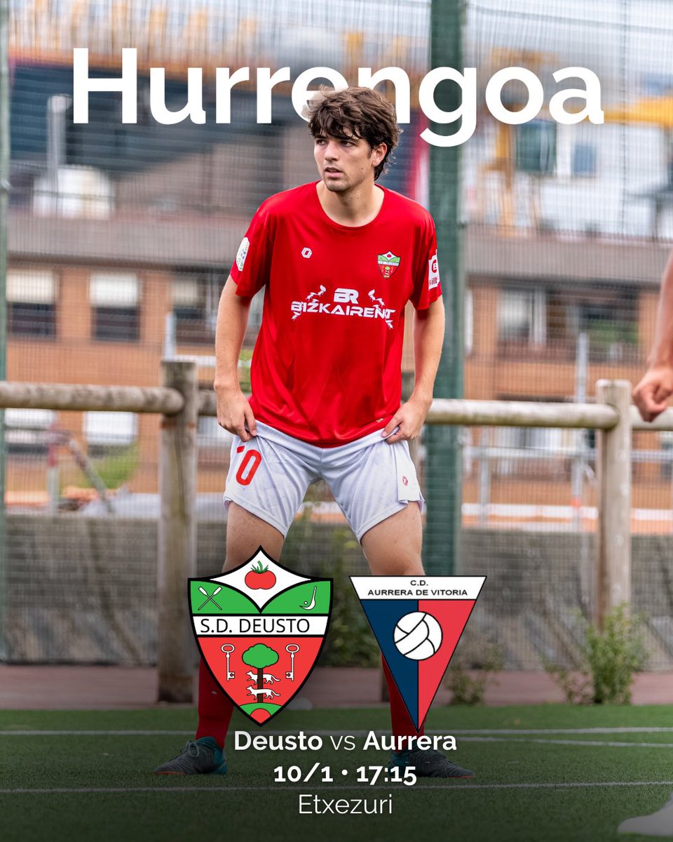 deustosd's tweet image. Lehen itzuliko azkena!

🆚 @aurreravitoria 
📅 Urtarrilak 10, larunbata
🕔 17:15
🏟️ Etxezuri

#EgurreDeustu 🍅🍅🍅