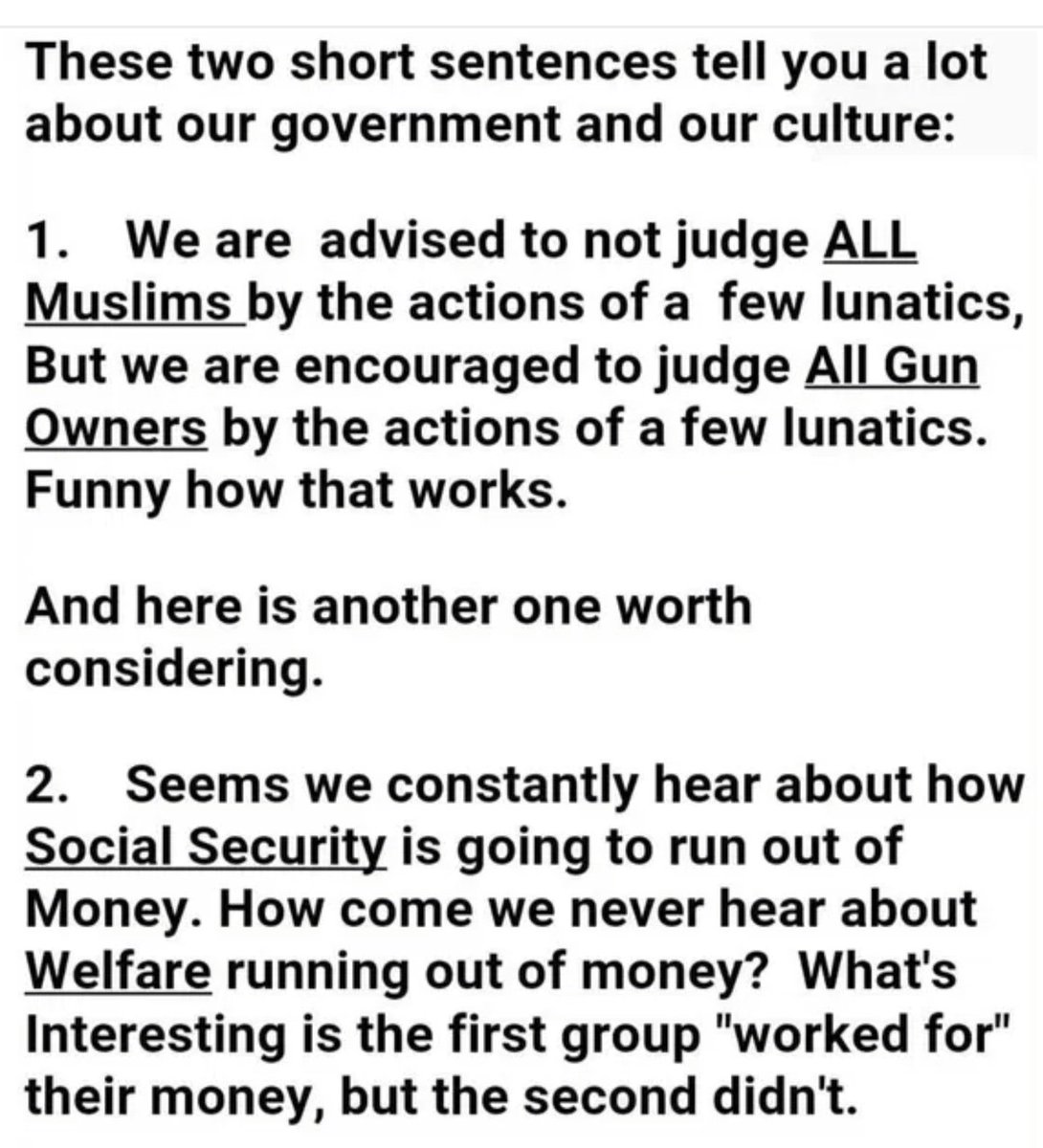 As Trump’s Administration is tackling the VAST FRAUD &amp; THEFT of our taxpayer dollars by Blue states, run by the likes of Tim Walz and Gavin Newsom … keep the following 👇🏾in mind.

Read it a few times to let it sink in!