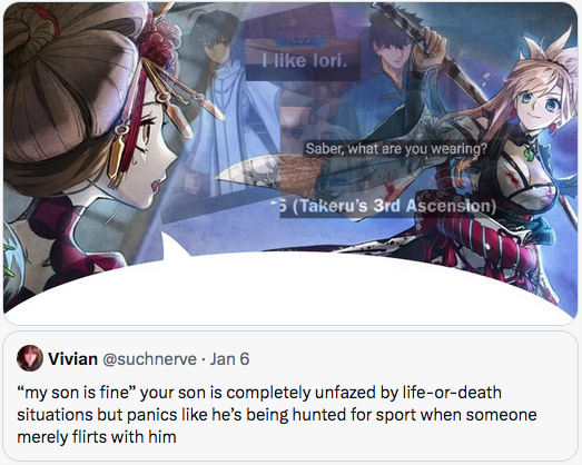 in honor of the FSR event hitting FGO eng side