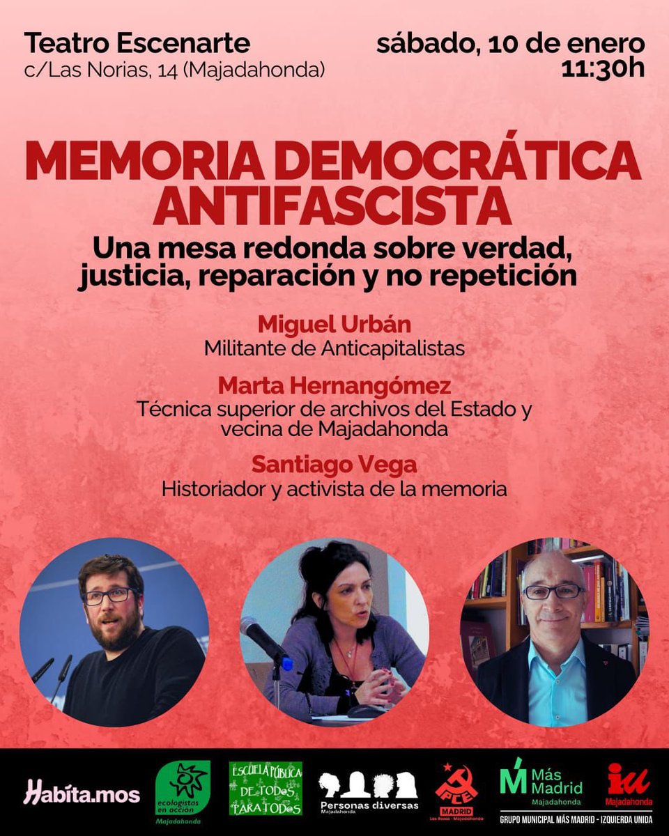 El sábado 10 tenemos esto en #Majadahonda 👇🏽👇🏽👇🏽
