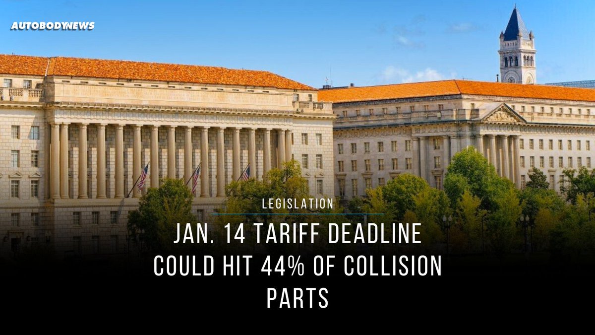 autobodynews's tweet image. Commerce Dept accepting requests to expand auto tariffs through Jan. 14. Sheet metal collision parts currently exempt—but that could change.

44% of OEM collision parts are imported. Existing tariffs add ~$100/repair order.

What's next:  ow.ly/FTGk50XT31E

#AutoTariffs