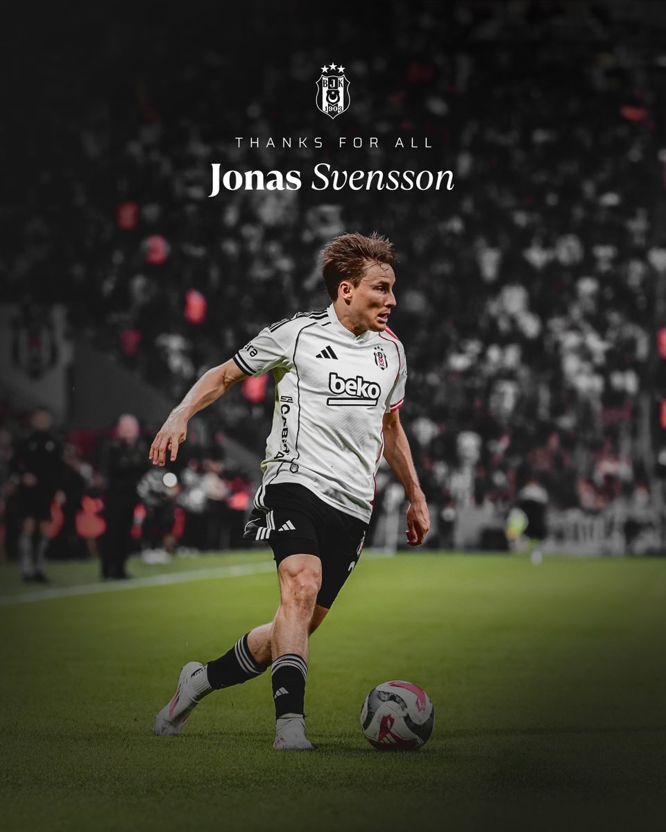 Thank You, Jonas

We have parted ways with professional footballer Jonas Svensson, who has been part of our squad since the 2023–24 season.
We would like to thank him for his contributions to our club and wish him every success in his future career.

Beşiktaş JK