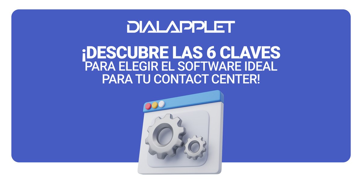 ¿Estás eligiendo el software ideal para tu #ContactCenter? 
7 claves para tomar la mejor decisión:
1️⃣ Escalabilidad
2️⃣ Integración con sistemas
3️⃣ Facilidad de uso
4️⃣ Omnicanalidad
5️⃣ Análisis y reportes
6️⃣ Soporte continuo
En DialApplet, tenemos la solución para optimizar la CX.