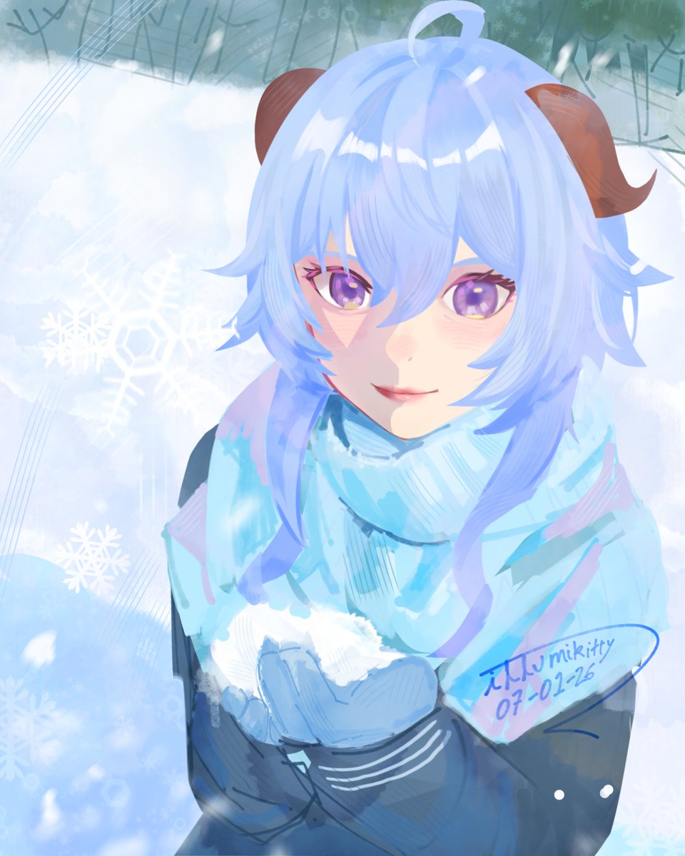 illumikitty_'s tweet photo. #digitalart #ganyu ☃️❄️ https://t.co/oEBcniLdYj