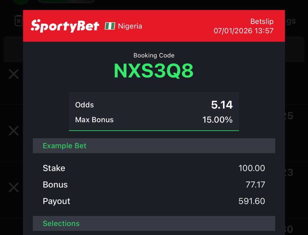 5 Odds ✅☑️👍