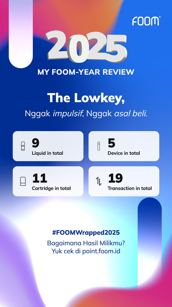 4ortea's tweet image. Bukan kebetulan sih kalo FOOM sering ada di hari-hari gue. Ternyata emang kepake terus. User FOOM confirmed ✅
#FOOMWrapped