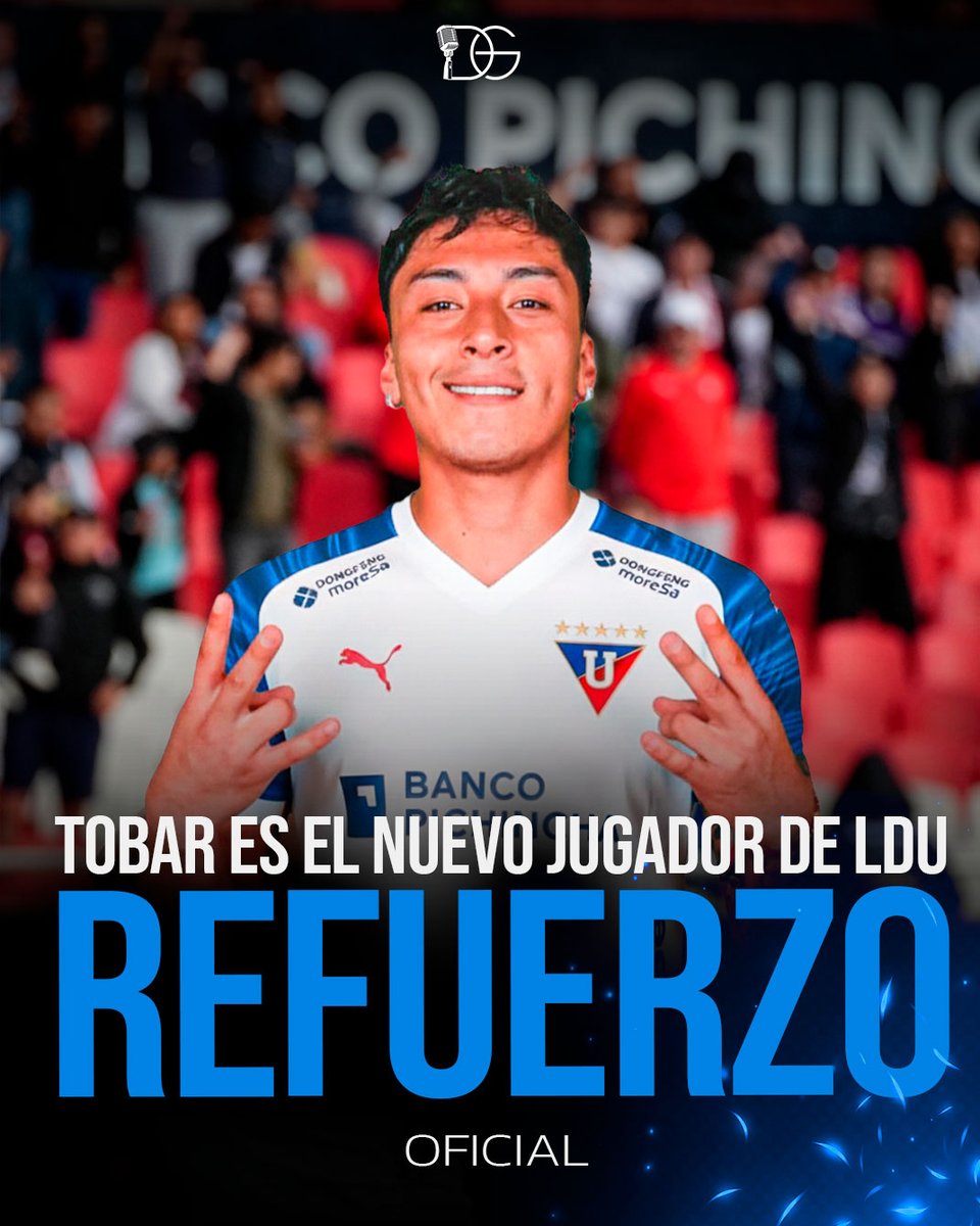 dgcompro's tweet photo. LLEGÓ TOBAR AL REY DE COPAS 👑

Alejandro Tobar es nuevo refuerzo de #LDU, el exjugador del #DeportivoCuenca firma por tres años con la escuadra alba ⚪

¿Hincha de #Liga te gusta este nuevo refuerzo?🤔 https://t.co/19om8xrxAH