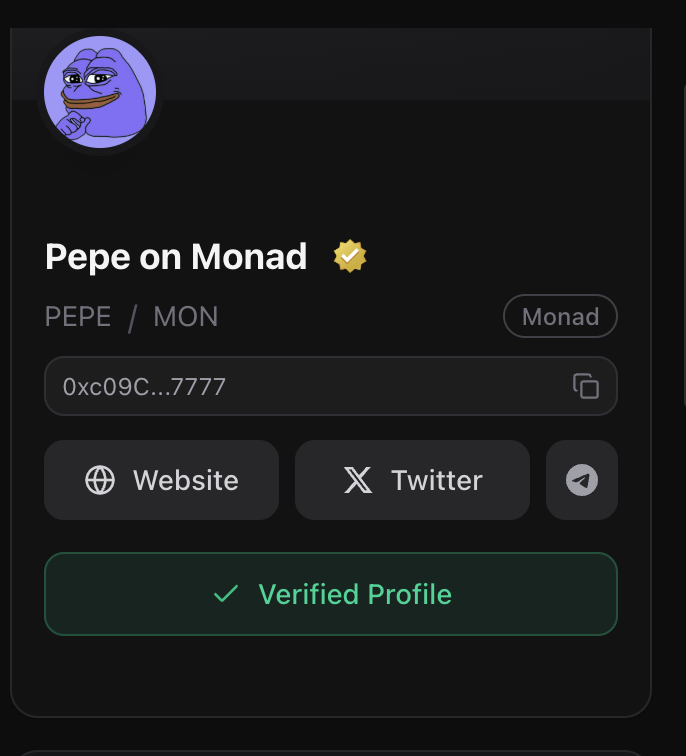Verified profiles on shitcoinscreener.io now show a golden check mark and a Verified profile message.

Time to start asking all new <a href="/Pumpfun/">Pump.fun</a> projects devs 
"Is your SHIT paid yet"

$SCREENER <a href="/PepeOn_Monad/">Pepe on Monad</a>