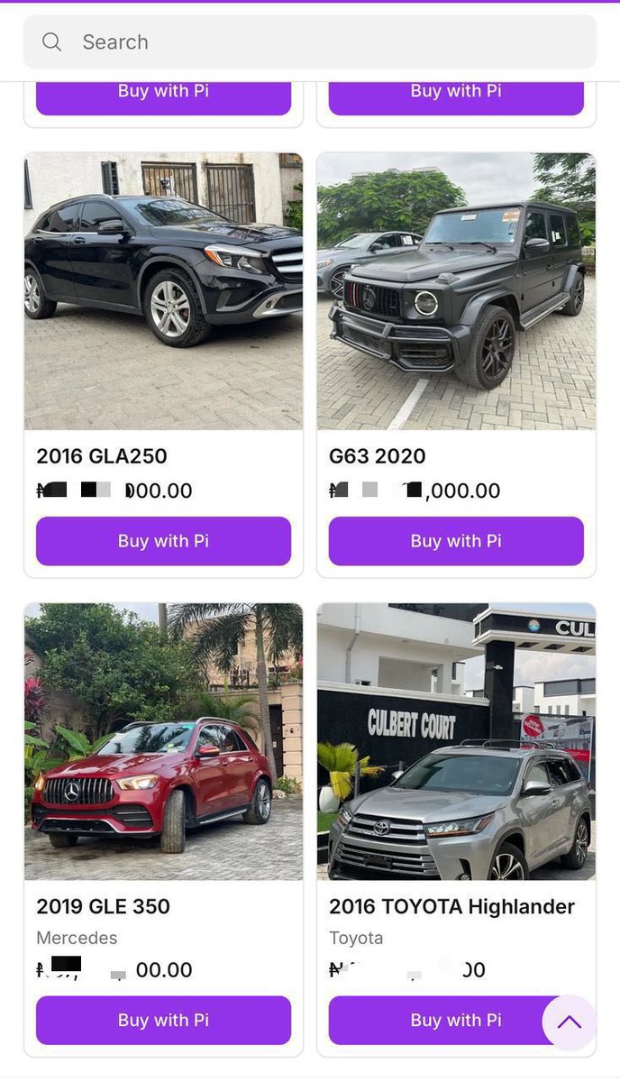 🚗 Luxury Cars Available on @official_mobix Pay with Pi, Naira, or Crypto  Mercedes GLE Lexus RX Toyota Highlander G-Wagon Camry and more premium  vehicles. Real cars. ✓ Verified sellers. Transparent pricing. Secure
