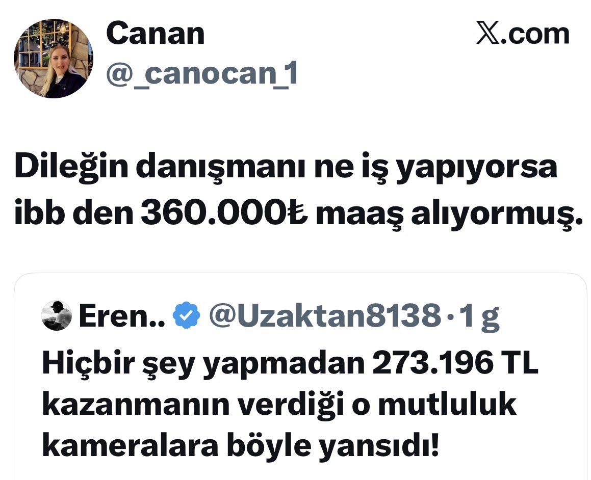 Uzaktan8138's tweet image. Engelleyip kaçmışsın, yok öyle...Dilek İmamoğlu'nun ibb'den 360.000 TL maaş alan danışmanı kim?
İspatlayacaksınız.
İnsanları yalanlara boğup, "nasıl olsa Akp'liyim bana bir şey olmaz" diyip sıyrılamazsın.