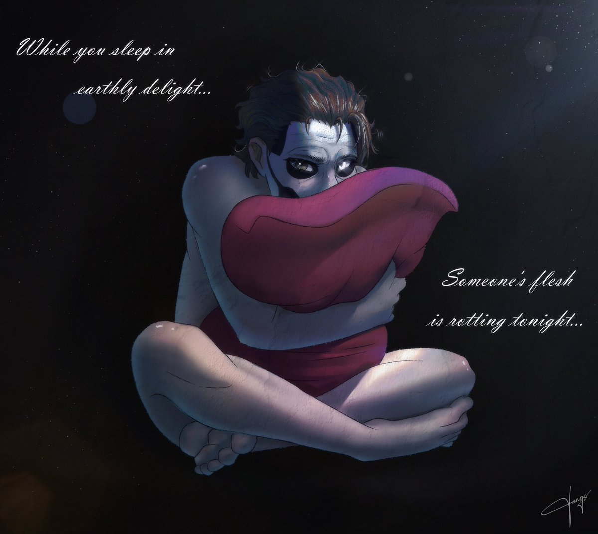 FangsGhostV's tweet image. Sleepy flustered Cardi has me on my knees 😌 #ghostband #papaemeritusIV