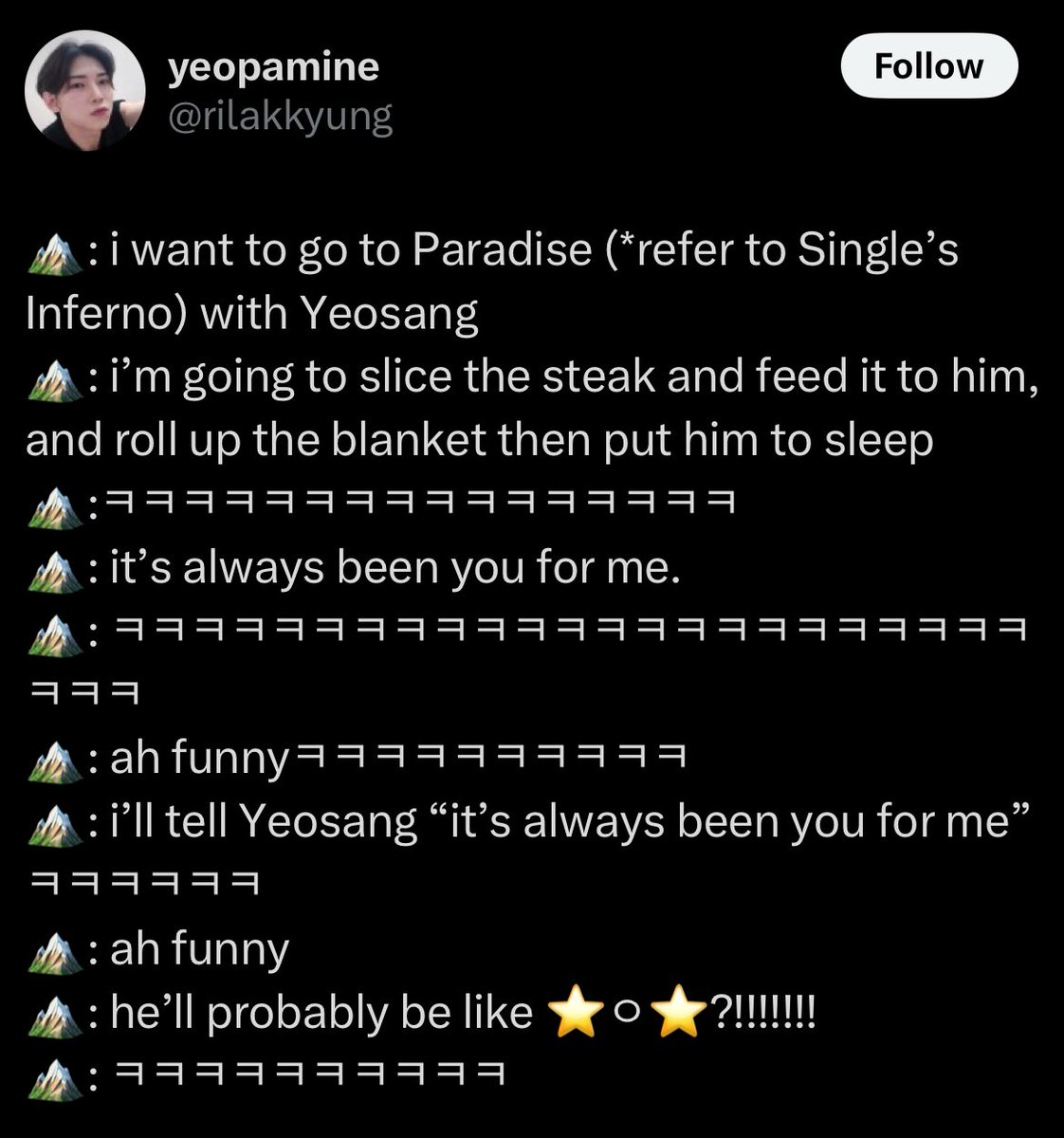 sansangmydads's tweet image. the idol                                      what he said