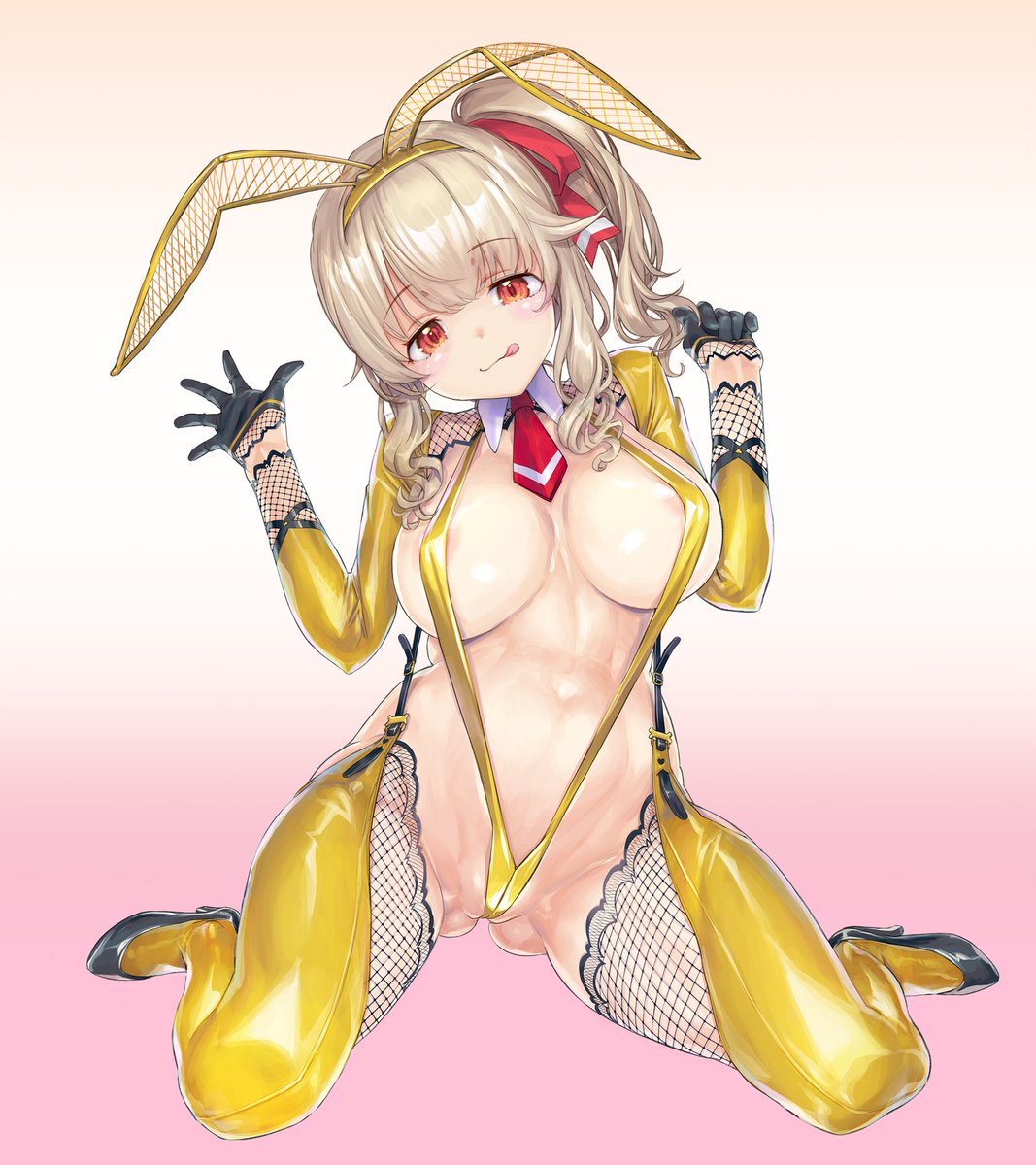 以前描いたわんこさんバニーの衣装差分を追加してみた～FANBOXに差分たくさんあるので見てもらえると嬉しみ

#ねじまげわんこさん

https://t.co/BxPEq97kmD 