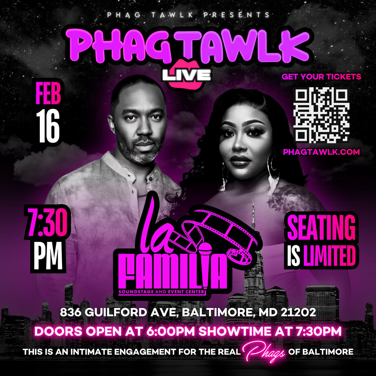 Baltimore ‼️‼️‼️
Get your tickets 👇🏾 Feb 16 phagTawlk live ‼️👇🏾

sickening.events/e/phagtawlk-li…