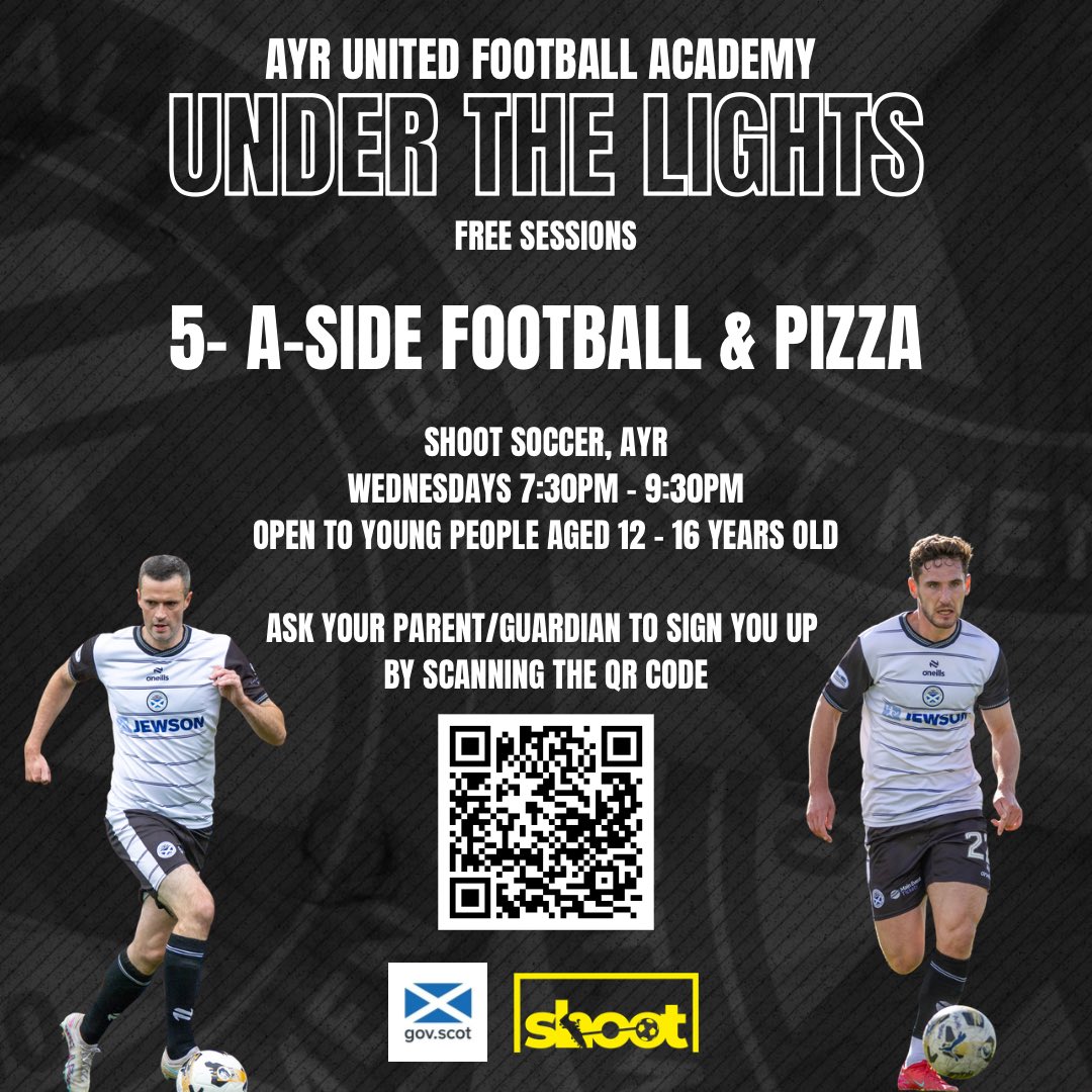 Due to the success of our Under the Lights at Shoot Soccer on a Friday, we will be starting a second night which will run on a Wednesday for young people aged 12-16 💡

Come along and join us for 5 a side football and pizza ⚽️🍕

#WeAreUnited